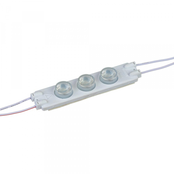 LED модуль 220В 106 220V МТК-3030-3Led-W-1.6W Білий Ультра Холодний 23000К лінзи бочки IP67