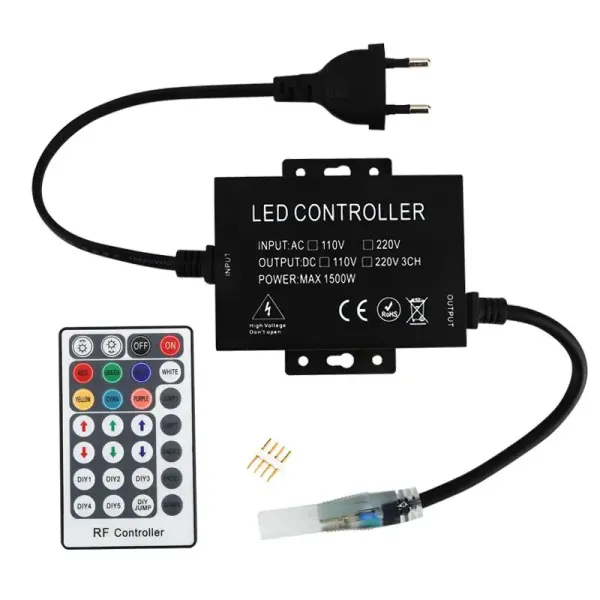 Контролер 220В для NEON RGB 10х20мм - AC-2 1500W RF 28K