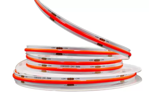 LED стрічка 24В СОВ 320 Series PRO 12Вт 1200Лм Червоний IP20 8мм