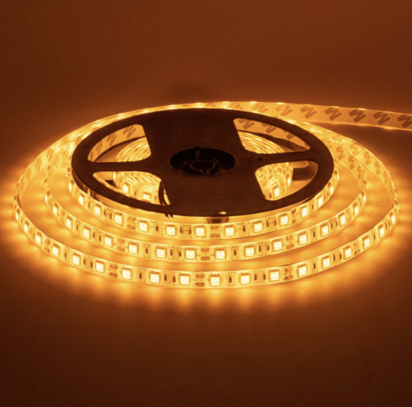 LED стрічка 12В МТК-300Y5050-12 SMD5050-60 14,4Вт Жовтий IP20 10мм