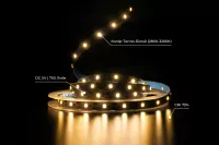 LED стрічка 5В 2835-60 4Вт Білий Теплий 2800-3200K IP20 8мм