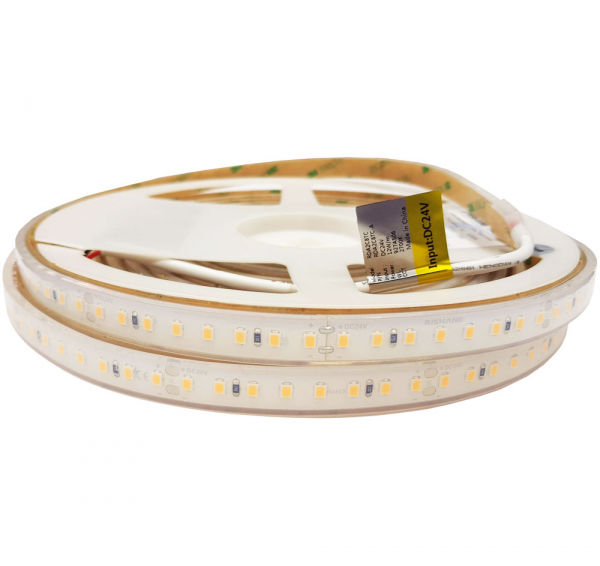 LED стрічка 24В RISHANG RDA2C8TC-A 2835-128-IP67-WW-12-24 12Вт 1385Лм Білий Теплий 2700K CRI90 12мм