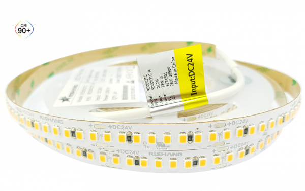 LED стрічка 24В 2835-192-IP20-WW-10-24 18Вт 2275Лм Білий Теплий 2700K RD00K2TC-A CRI90 по 3м 10мм