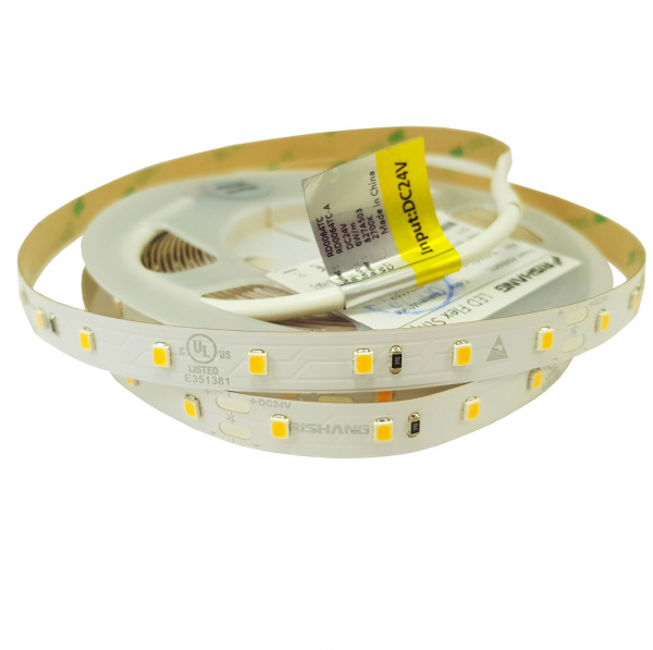 LED стрічка 24В RISHANG RD0064TC-A 2835-64-IP20-WW-10-24 6Вт 900Лм Білий Теплий 2700K CRI80 10мм