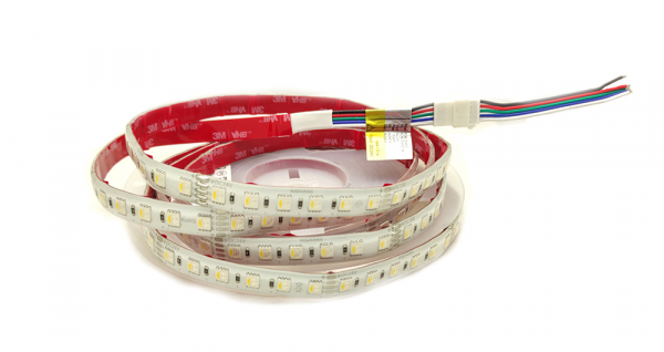 LED стрічка 24В RISHANG 5050-84 RD6284AC-A 21Вт 946Лм RGB та NW Білий Нейтральний 4000K IP54 12мм