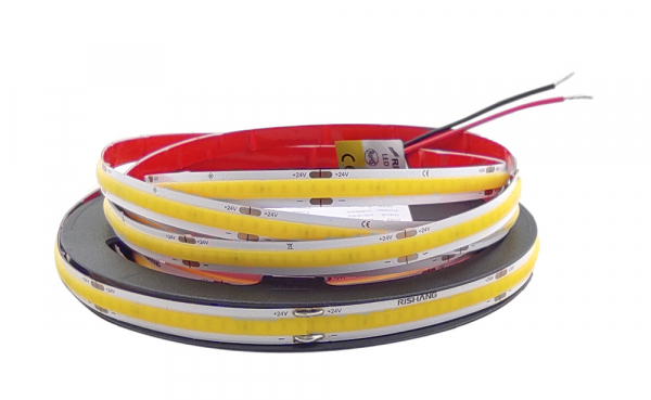 LED стрічка 24В RISHANG RM0801EC-A COB-320-IP20-CWd-8-24 10Вт 1000Лм Білий Холодний 6500K CRI90 8мм