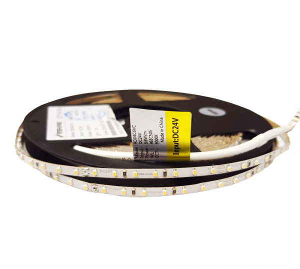 LED стрічка 24В RISHANG 126-2014 8.6Вт 750Лм RD04C6VC Білий Холодний 6500K IP33 4мм