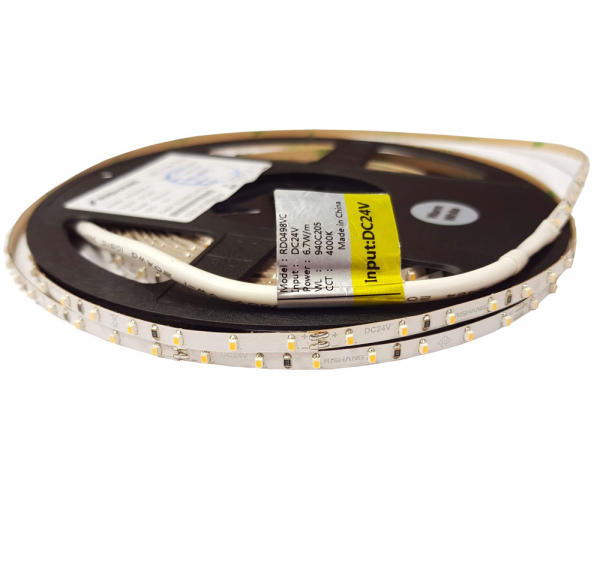 LED стрічка 24В RISHANG RD0498VC 2014-98-IP20-NW-4-24 24В 8,6Вт 775Лм  Білий Нейтральний 4000К 4мм