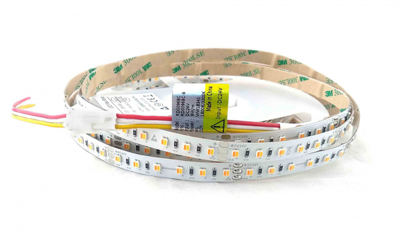 LED стрічка 24В 2835-96-IP20-WW/WW-10-24 RD0096BC-B 9Вт 800Лм Білий Теплий 1800К-3300К 10мм