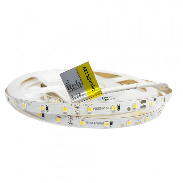 LED стрічка 12В RISHANG RD0860TA-B 2835-60-IP20-CWb-8-12 6Вт 535Лм Білий Ультрахолодний 13000K CRI80 8мм