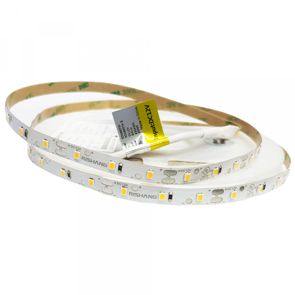 LED стрічка 12В RISHANG RD0860TA-B-WW 60-2835-12В-IP20 6Вт 505Лм Білий Теплий 3000K CRI80 8мм