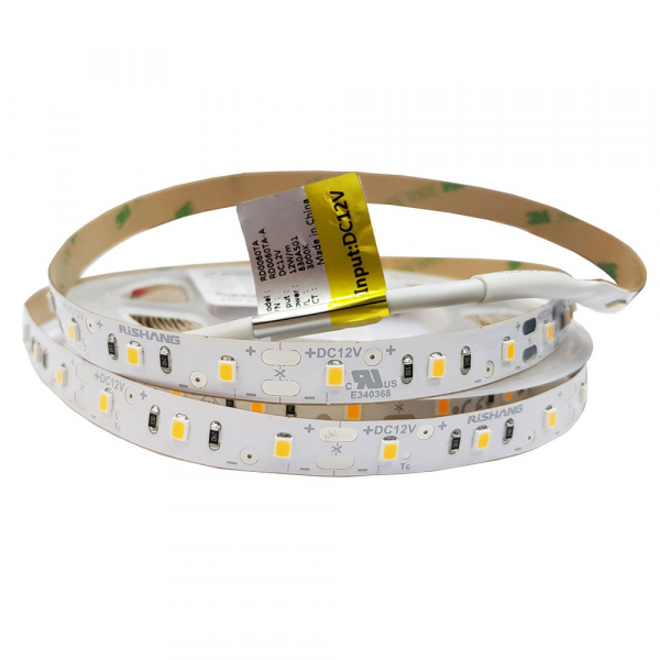 LED стрічка 12В RISHANG RD0060TA-A 60-2835-12В-IP33 12Вт 920Лм Білий Теплий 3000K 10мм