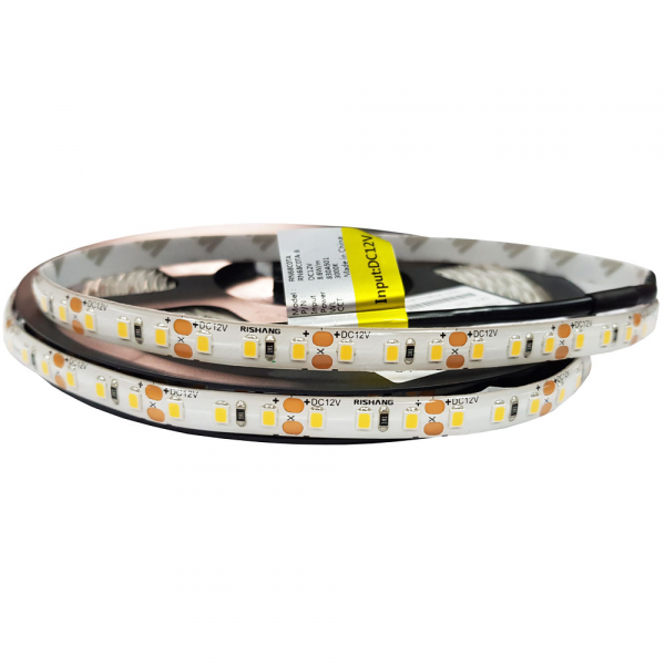 LED стрічка 12В RISHANG RN68C0TA-B 120-2835-12В-IP65 8,6Вт 562Лм Білий Теплий 3000K 8мм
