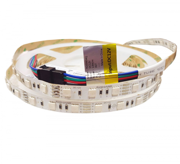 LED стрічка 12В RISHANG 5050-60 RD0060AQ RGB IP20 10мм