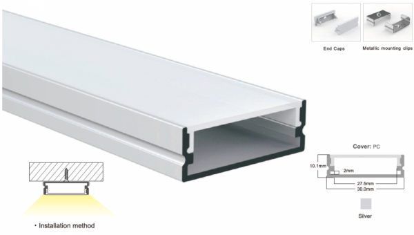 Розсіювач матовий до профілю LP-SL265 по 3м