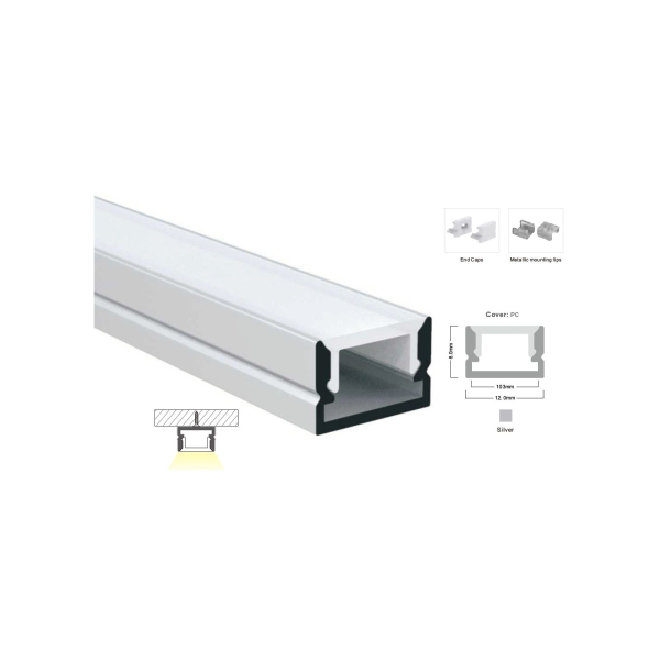 Розсіювач матовий до профілю LP-SL140B по 3м