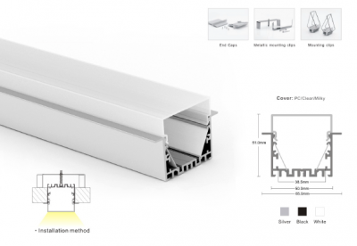 Розсіювач матовий до профілю LP-SPL011U 3м