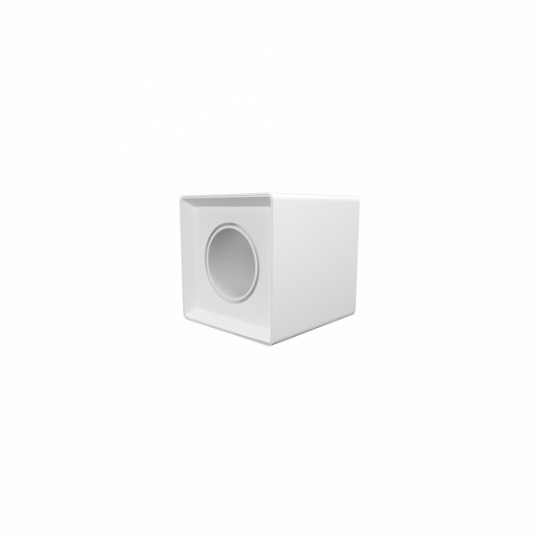 Skarlat PS9100 WH світильник накладний квадрат Білий пластиковий