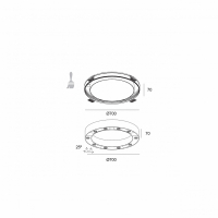 Стельовий світильник Skarlat RSL74107 10×3Вт BK 4000K