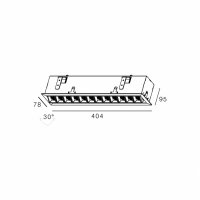 Вбудований світильник Skarlat RSL74108 122Вт WH+BK 4000K