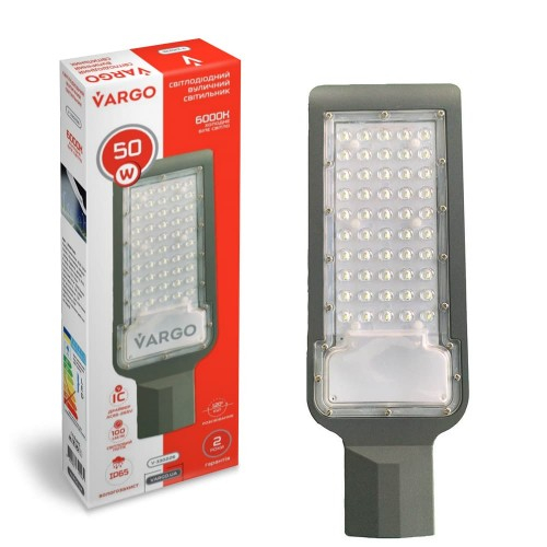 Світлодіодний вуличний світильник VARGO 50Вт SMD 5000lm 6000K