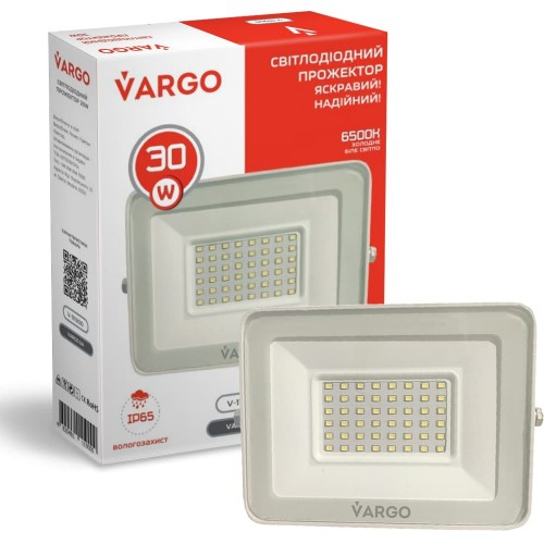 LED прожектор VARGO 30Вт 220В 2700lm 6500K Білий