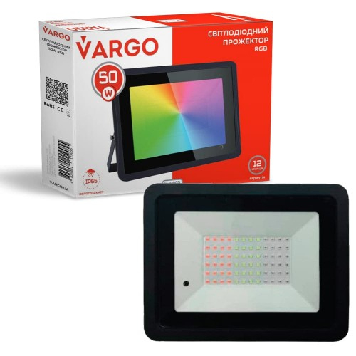 LED прожектор VARGO 50Вт RGB 220В 4500lm 6500K