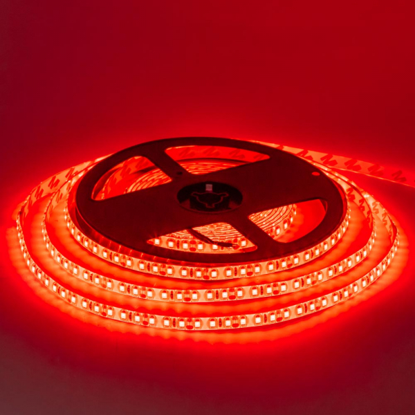 LED стрічка 12В MTK-600R-F-3528-120-12 9,6Вт Червоний IP65 8мм