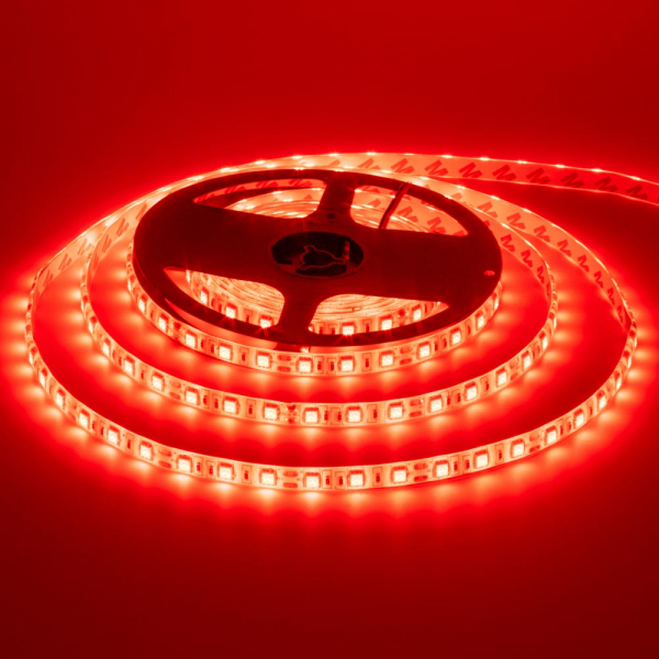 LED стрічка 12В МТК-300R-F-5050-12 SMD5050-60 14,4Вт Червоний IP65 10мм