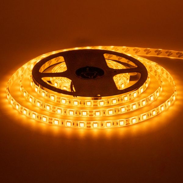 LED стрічка 12В МТК-300Y-F-5050-12 SMD5050-60 14,4Вт Жовтий IP65 10мм
