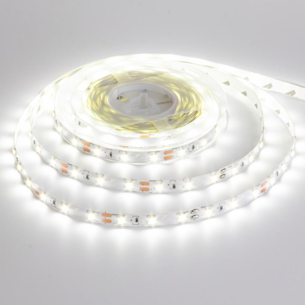 LED стрічка 12В MTK-300W3528-12 SMD3528 60LED 4,8Вт 550Лм Білий Холодний 7000K-8000K IP20 8мм