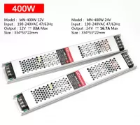Блок живлення LEDTech 24v 16,7а 400Вт ultra thin алюм