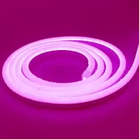LED неон SM 6x12 2835-96 IP68 12В 10Вт Рожевий
