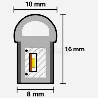 LED неон LF 8x16 2835-120 IP68 12В 12Вт Фіолетовий
