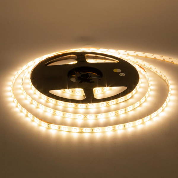 LED стрічка 12В AVT-300WW3528-60 4,8Вт 550Лм Білий Теплий 2700K-3500K 8мм