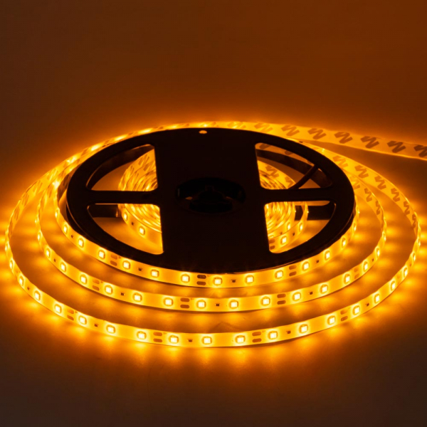LED стрічка 12В MTK-300Y-F-3528-12 SMD2835 60LED 4,8Вт IP65 Жовтий 8мм