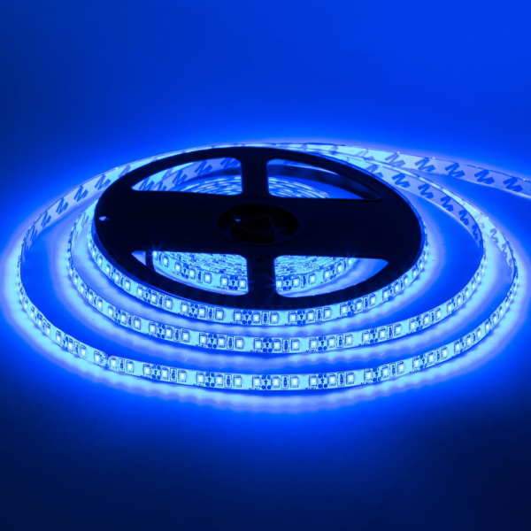LED стрічка 12В MTK-600B-F-3528-12 9,6Вт Синій IP65 8мм