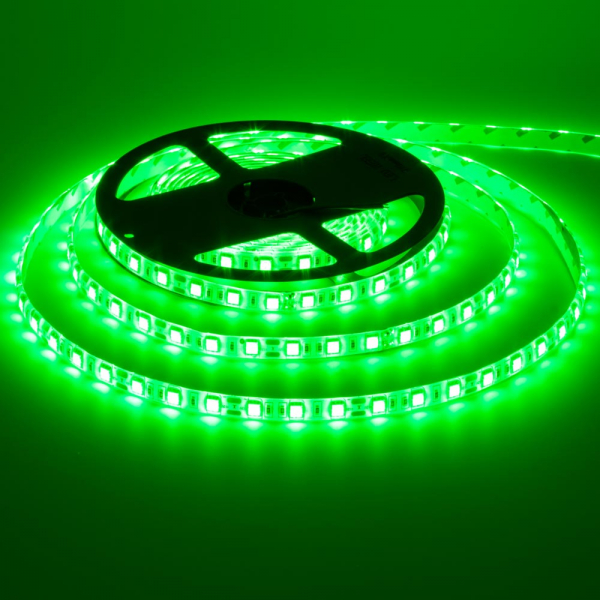 LED стрічка 12В МТК-300R5050-12 SMD5050-60 14,4Вт Зелений IP20 10мм