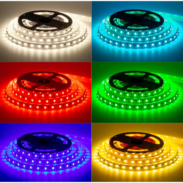 LED стрічка 12В AVT-4in1-300RGB-W 5050-12В SMD5050 60LED 15Вт RGBW 12мм