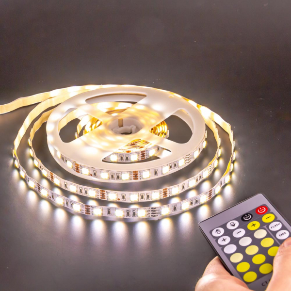 LED стрічка 12В AVT-300W-WW 5025-12В SMD5025 12Вт Мультивайт 3000-6000К 10мм