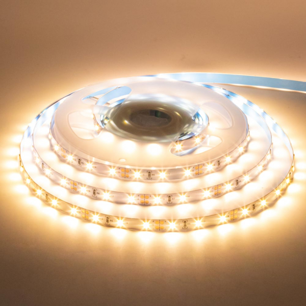 LED стрічка 12В AVT-Prof-300WW3528-60-12 9Вт Білий Теплий 3000K-3500K IP20 8мм