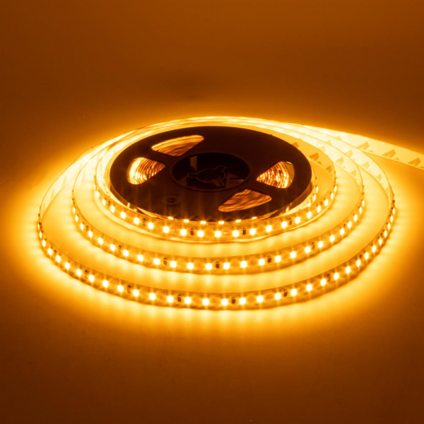 LED стрічка 12В AVT-600Y3528-120-12 9,6Вт Жовтий IP20 8мм