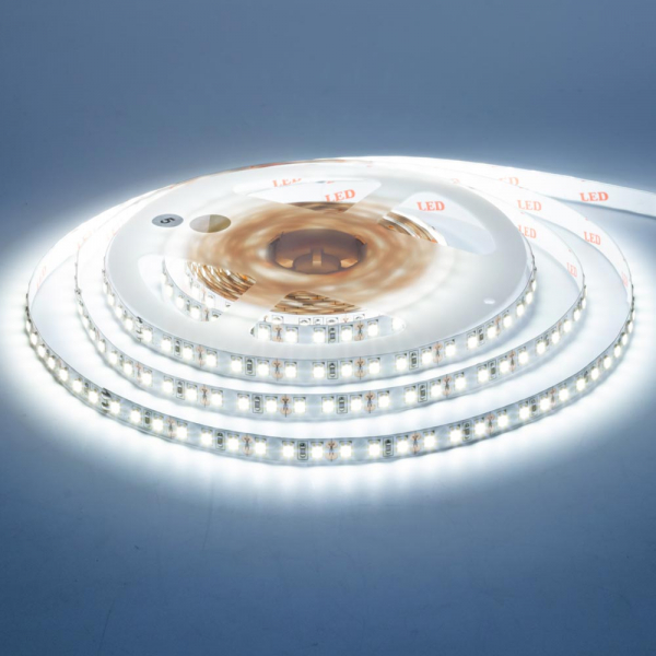 LED стрічка 12В AVT 600CW3528-12 9,6Вт 1200Лм Білий Ультрахолодний 10500K-11500K IP20 8мм