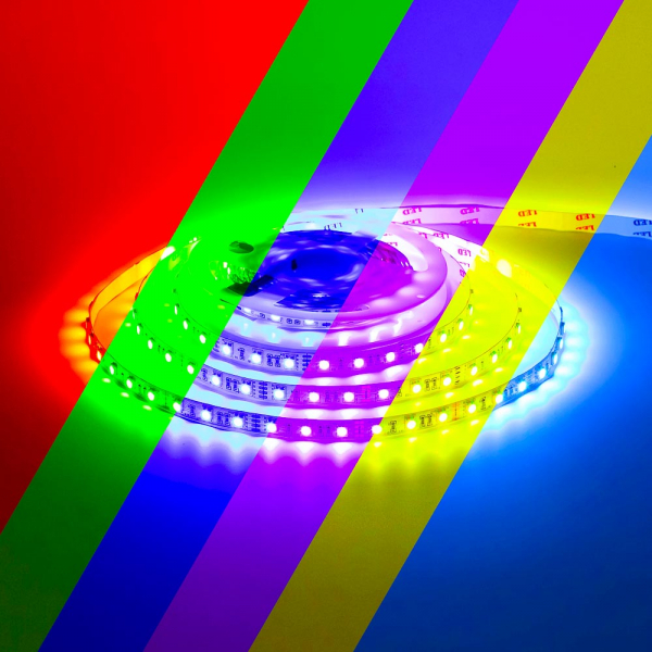 LED стрічка 24В AVT-300RGB5050-60 8Вт RGB IP20 10мм