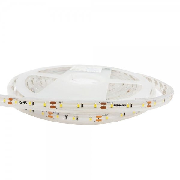 LED стрічка 12В RISHANG RN3060TA-B 60-2835-12В-IP67 5.5Вт 400Лм Білий Нейтральний 4000K 10мм