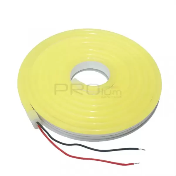 LED неон 12В LF 8х16 2835-120 IP68 12Вт Лимонно-жовтий