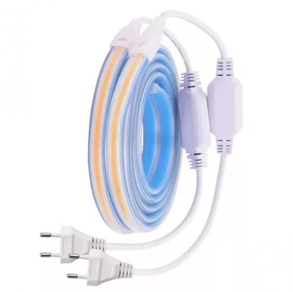 LED стрічка 220В СОВ320 9Вт Білий Холодний 5500-6000K IP68 8мм