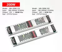 Блок живлення LEDTech 24v 8,3а 200Вт ultra thin алюм
