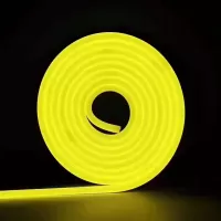 LED неон 12В LF 8х16 2835-120 IP68 12Вт Лимонно-жовтий