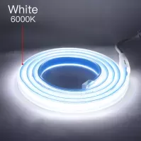 LED стрічка 220В СОВ320 9Вт Білий Холодний 5500-6000K IP68 8мм